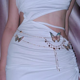 Handmade Butterfly Glue Waist Necklace Body Chain - Jewelry de Corner